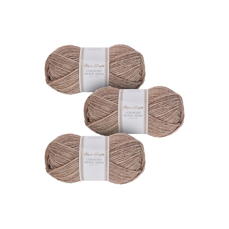 Utopia Crafts Country Wool Blend Aran Yarn for Knitting and