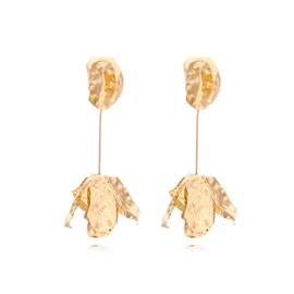 Stocking Stuffers Holiday Outfits for Women 2024 Gold Flower Earrings Women Gold Statement Earrings Large Flower Stud Earrings Chunky Floral Earrings Dainty Gold Jewelry Gift