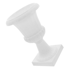 DEARMAMY Garden Urn Planter White Roman Urn Pot Novelty Classic Urn Garden Pot Roman Column Flower Pot Plastic Flower Pots for Wedding, Porch, Graden, Balcony, Home Roman Flower Vase