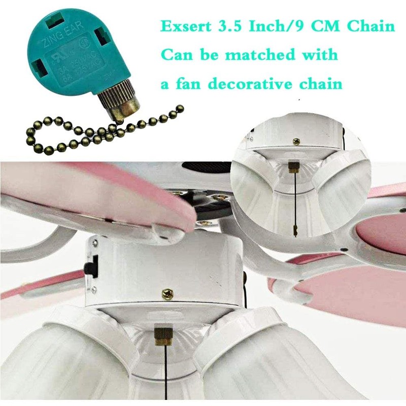 Akahttbn Ceiling Fan Switch Zing Ear ZE-268S6, 3 Speed 4