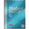 Brunnen 1067147 Notepad/Collegepad Dotted Premium Cover Sheet, 1 piece cyan-metallic