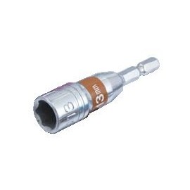 Suekage Tool SEK OPS103 Electric Short Socket, Hexagonal, 0.55 x Shaft Diameter Hex Diagonal Side: 0.25 x Total Length: 3.0 inches (75 mm)