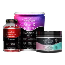 Kit Divine Colageno Marino Inositol Vinagre De Mza Natural H                                                                                          
