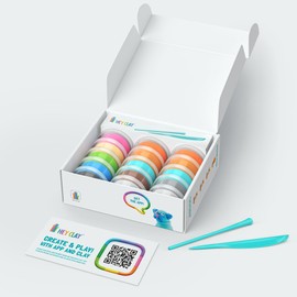 HEY CLAY - Colorful Modeling Air Dry Clay for Kids - Dog Story Set - Air Dry Clay Kit 15 Cans and Sculpting Tools with Fun Interactive Instructions App - 15024