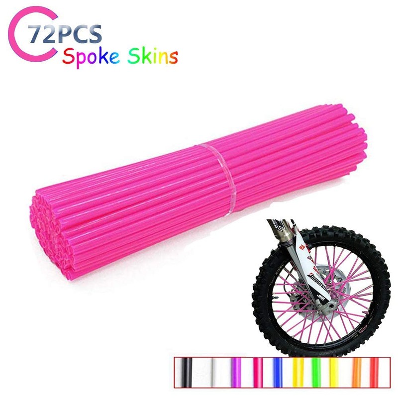 72 PCS Universal Spoke Skins Motorcycle Dirt Bikes Colorful Protective