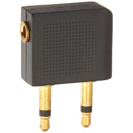 Airline Headphone Adapter 1/8" 3.5mm to dual 3.5mm plug