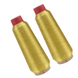 SEWACC 2rolls Metallic Embroidery Thread Reflective Glitter Floss for Sewing Crafting Cross Stitching Break Resistant Effortless Use for Machine and Hand Sewing
