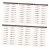 LALAFINA Rtificial Eyebrow Set 6pcs Lasting Eyebrow Transfer Stickers Easy