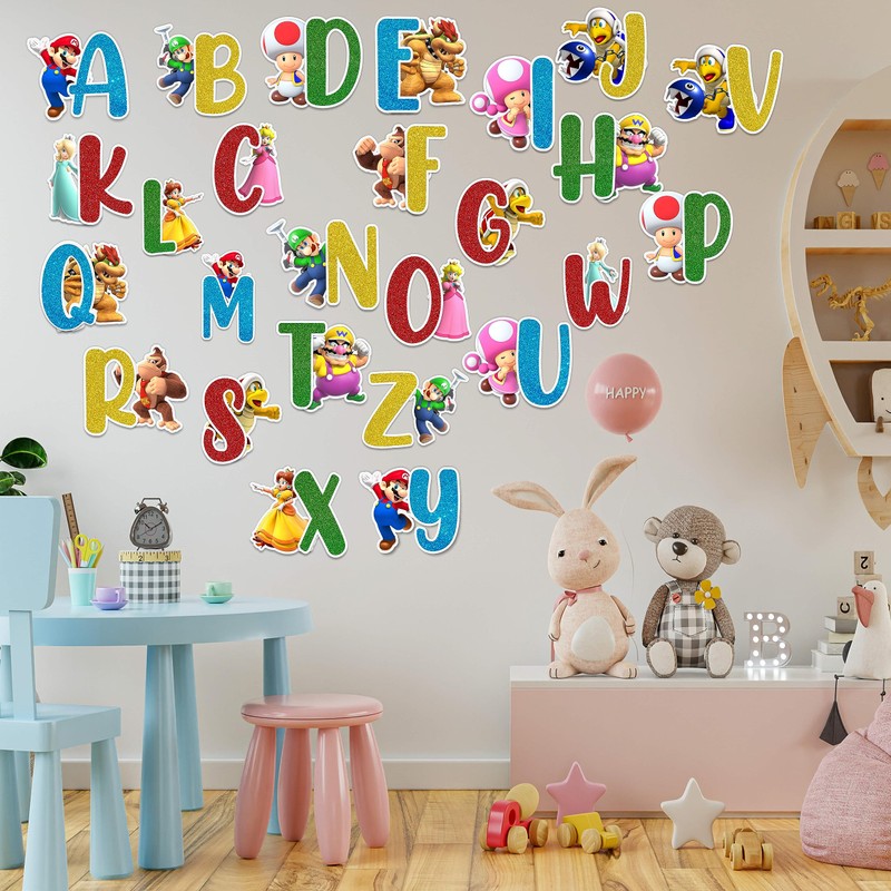 Seyal® Supr Mario Alphabets Wall Sticker