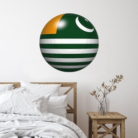 Kashmir Wall Art Murals Funny World Countries Flag International Festival Notebook Wall Decals Vinyl Mural Decals Quotes for Nursery Restaurant Teen Room Wall Art 22in