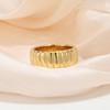 PLOMFOV 14K Gold Plated Chunky Statement Rings Stackable Wide Chunky