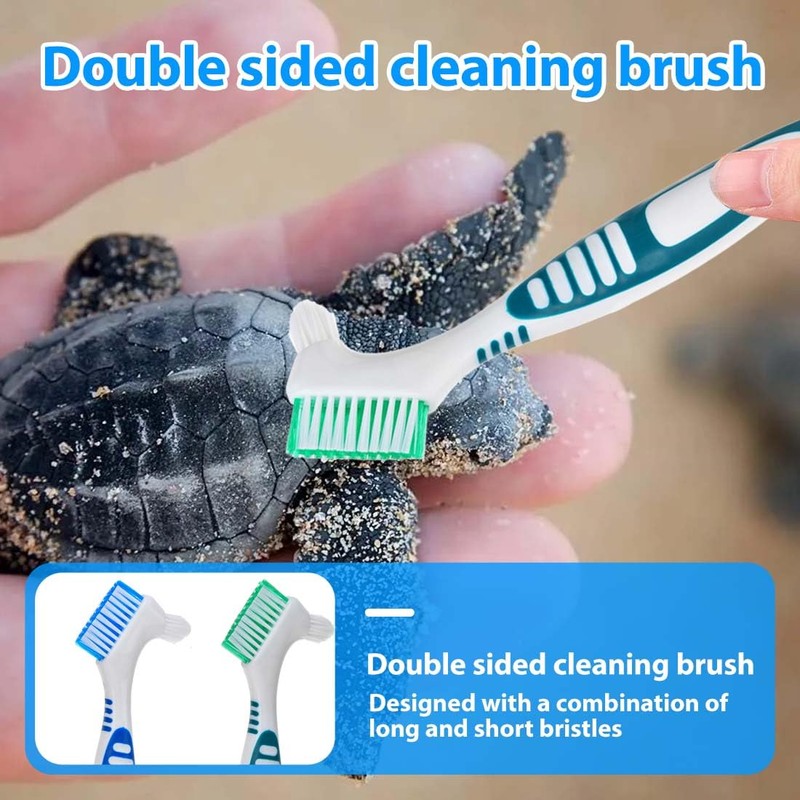 RAMGLYO 2 Pcs Turtle Cleaning Brush Turtle Shell Cleaning Brush