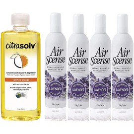 Citra Solv & Air Scense | Special Bundle | Concentrated Cleaner & Degreaser | Essential Oil Air Freshener | Household Cleaner Non-Aerosol | Valencia Orange & Lavender