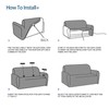 JIVINER High Stretch Couch Covers for 3 Cushion Couch 1-Piece