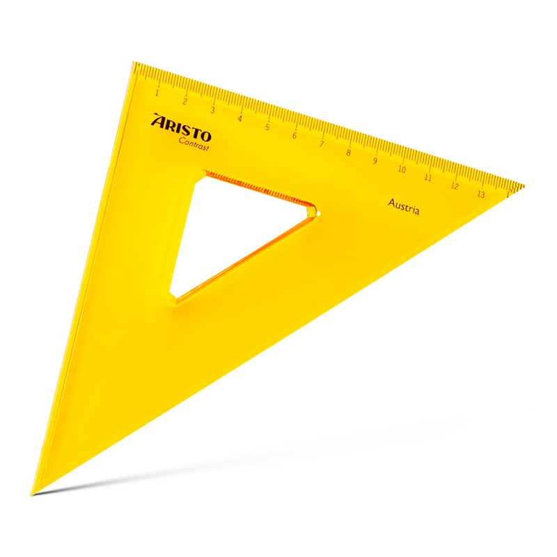 Aristo AR22509 Geometry Contrast Set (45° Triangle, 60° Triangle, Full