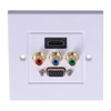 VGA+High Definition Multimedia Interface 3RCA Wall Plate Panel Socket for