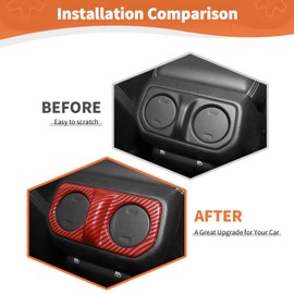 RT-TCZ for Jeep JL Rear Air AC Vent Cover Trim Panel for Jeep Wrangler JL JLU Gladiator JT 2018-2024 Red Carbon Fiber Interior Accessories