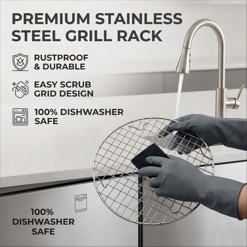 2PCS Small Cooling Rack 4.7Inch Round Stainless Steel Wire Rack,