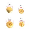 Trimming Shop 12mm 10pcs Gold S Spring Press Stud Snap