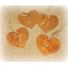 Advent Numbers Heart Set 1-4 Made of Patina with Sign