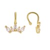 Horse Eye Cubic Zirconia Flower Gold Ear Cuff for Women