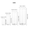 Sandraheer 48 Pack Clear Glass Cylinder Vases for Centerpieces -