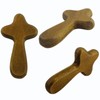 VinBee 10 CM Holding Wooden Cross Olive Wood Small Poppy