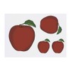 Azeeda 4 x 'Roter Apfel' Temporäre Tattoos - Wasserfest, Hautfreundlich