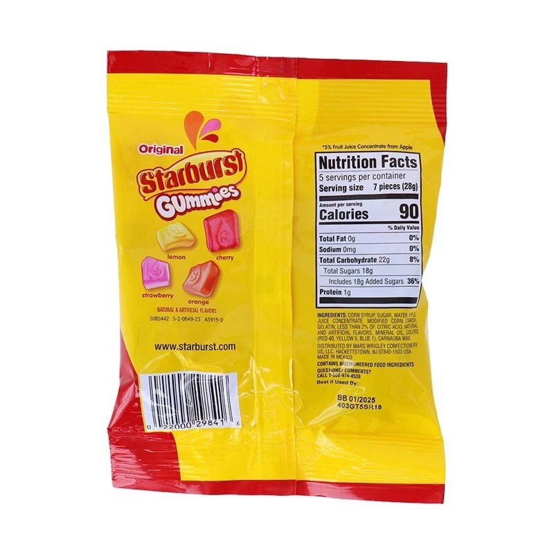 Starburst Gummies Original Strawberry, Cherry, Lemon & Orange Candies 12Pk