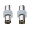 Keple TV Coax Plug Adapter - Adapter Barrel Plug Coupler
