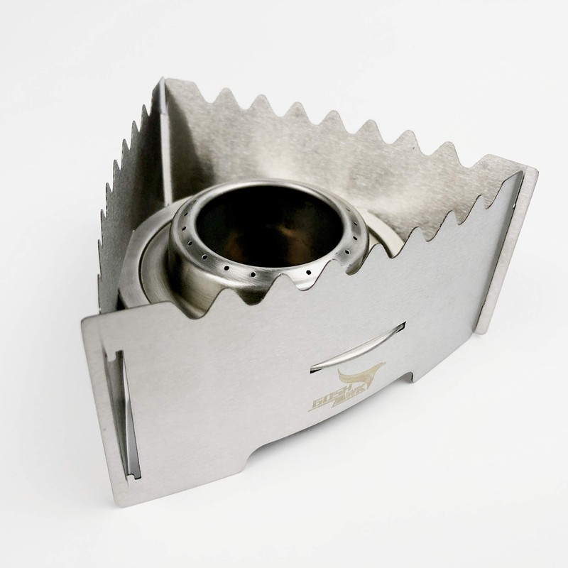 Goshawk Stainless Steel Alcohol Stove Triangle Windshield Bracket Hiking Camping