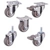 1/1.25/1.5/2 Inch Furniture Casters Wheels Rubber Swivel Castor Trolley Caster