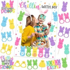 Easter Photo Booth Props, Happy Easter Party Decorations Welcome Easter Photo Booth Props