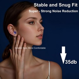 Noise Cancelling Ear Plugs for Sleeping, 35dB Noise Reduction Earplugs for Sleep, Hearing Protection, Snoring Blocking, Side Sleeper, Travel (Silver, Ear Plugs with 4 Pairs Ear Tips and Carrying Case)