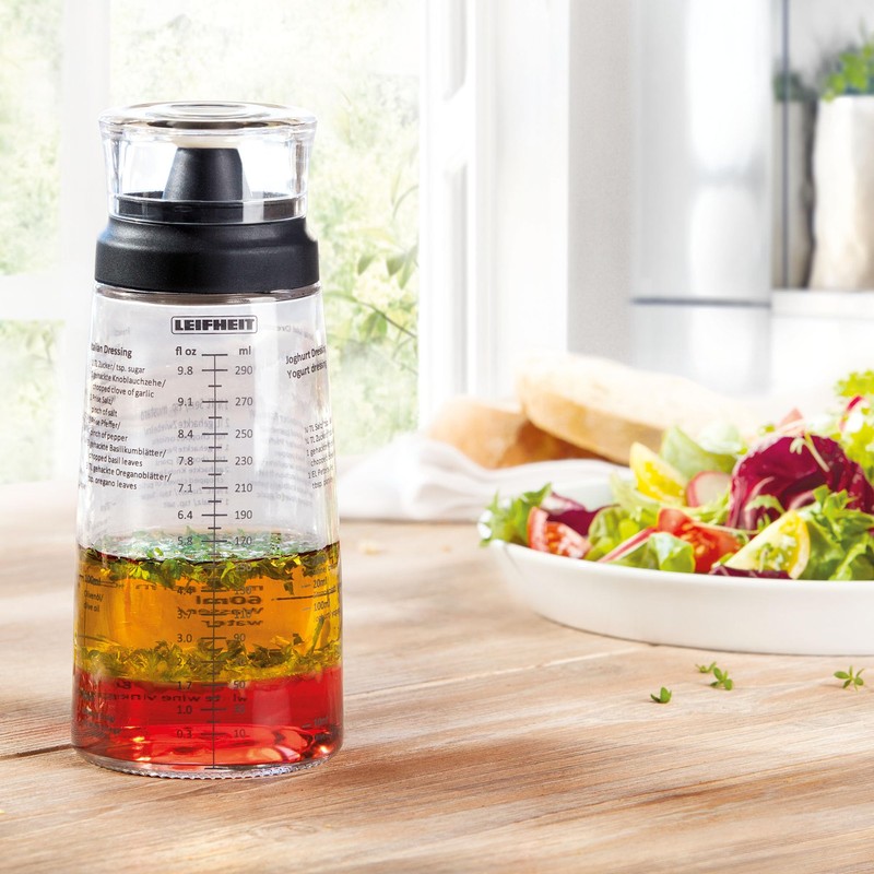 Leifheit Glass Salad Dressing Bottle 10 oz – Durable Eco-Friendly
