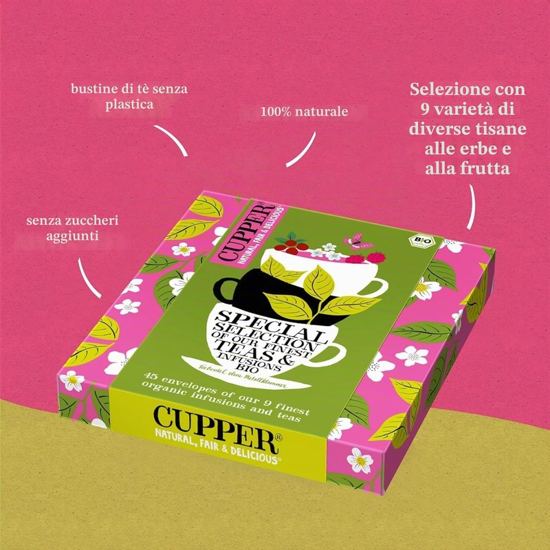 CUPPER Bio Selection Box, collezione di biotees selezionati (1 scatola,