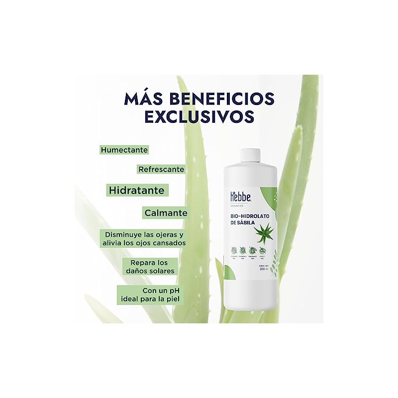 Hebbe - Hidrolato De Aloe 500 Ml | Agua Floral