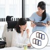 3 Pack PU Leather ID Badge Holders, Vertical Double-Sided Clear