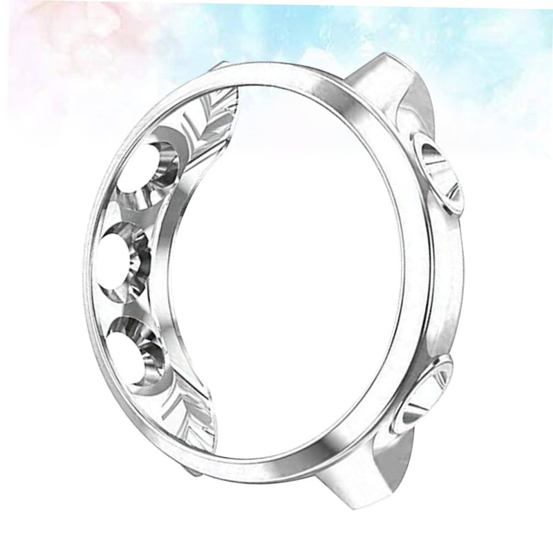 SHOWERORO Electroplated Protective Watch Case for Smartwatch Silver TPU Cover