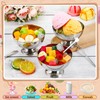 Honeydak 12 Set Stainless Steel Ice Cream Bowl with Forks