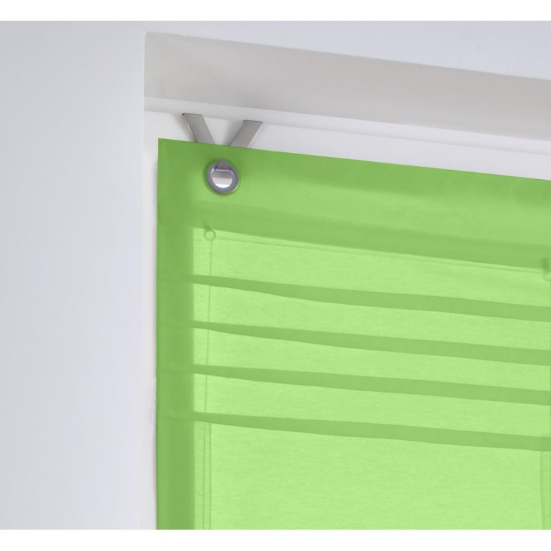 Kessy Roman Blind with Eyelet Top with Piping White, Grey,