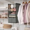 GRANNY SAYS 4-Shelf Hanging Closet Organizer with Drawer, Foldable Storage