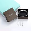 Cremation Urn Bracelet for Human Ashes for Men, Silver Cuban