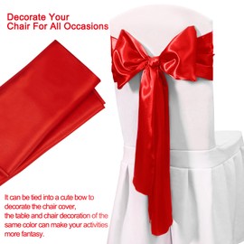 12 Pack Satin Table Runners 12 x 108 inches Long Silk and Smooth Fabric Red Table Runner for New Year Party Wedding Banquet Valentine's Day Decoration