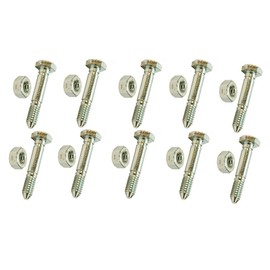 10 Pack, Shear Pins (Bolts) and Nuts, Replaces Ariens 532005, 53200500, 05907100