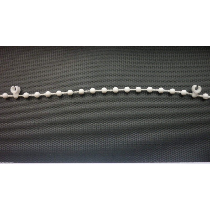 White Bottom Chain for 127mm/5" Vertical Blinds - 600 clips