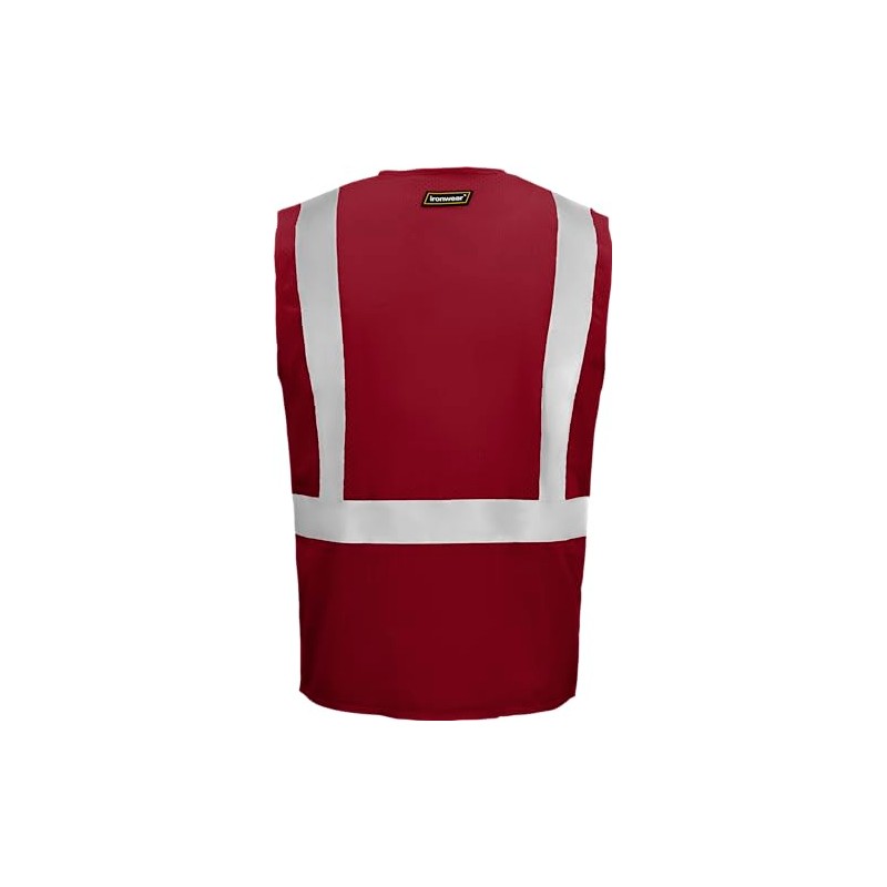 Ironwear 1284 Class 2 Polyester Safety Vest w/Zipper & Radio