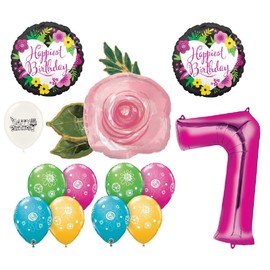 Ultimate Floral 7th Birthday Party Event Bouquet of Balloons