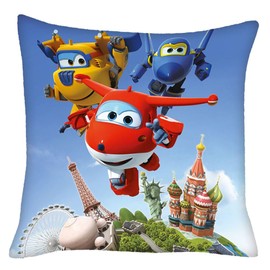 Helden Children's Decorative Cushion 40 x 40 cm Super Wings Reversible Motif