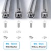 Yinpecly 200Pcs M5 T-Nuts Screws Kit, Hammer Head T Slot